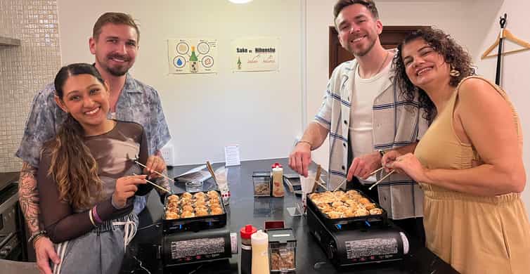 Osaka Sake Tasting with Takoyaki Cooking photo 5