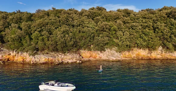 Krk: Bootstour bei Sonnenuntergang mit Wein, hohe Chance auf Delfine