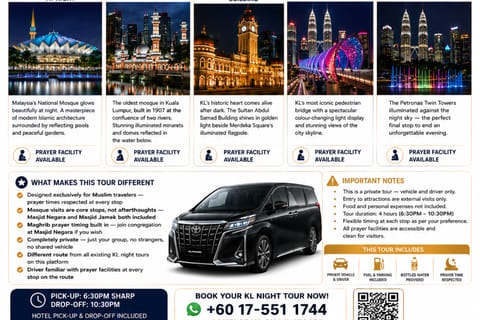 KL Muslim-Friendly Night: Mosques & Illuminated Heritage