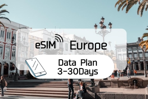 Europe: eSim Roaming Data Plan (0.5-2GB/ Day) Daily 1GB /30 Days
