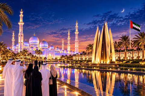 Abu Dhabi: Sheikh Zayed Mosque & Wahat Al Karama Tour From Dubai: Abudhabi Sharing Tour With Qasar Al Watan Entry