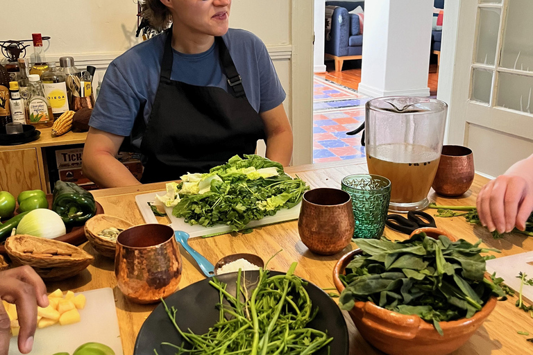 Mexico City: Salsa and Tortilla-Making Class with Drinks Rooftop artist's studio class
