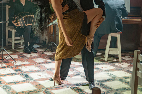 Buenos Aires: tango in an old tenement house + glass of wine.