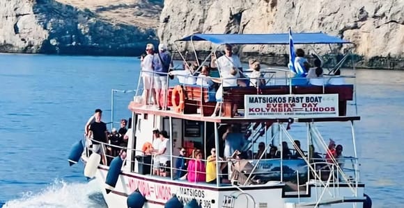 Kolymbia to Lindos: Boat Cruise with Swims & Free Time in Lindos