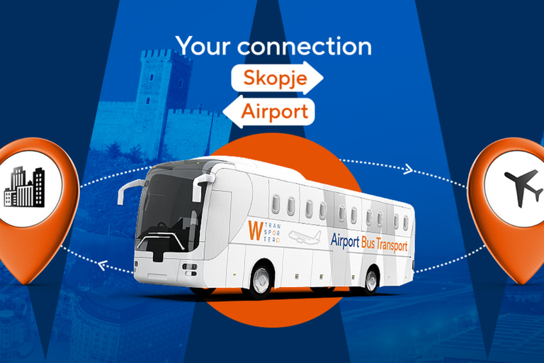 Skopje: Affordable and convenient transport from/to airport One-way: Bus ticket from Skopje city to Skopje airport