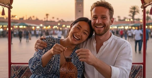 Marrakech: tour privado en tuk tuk con audioguía, regalo y pasteles