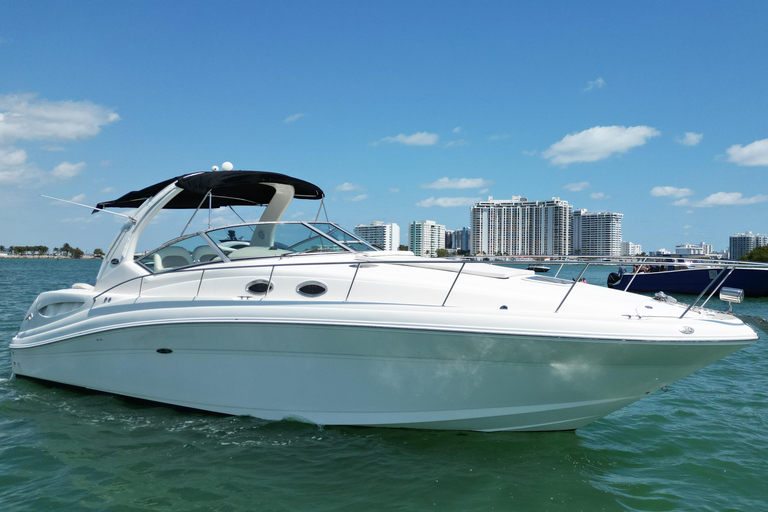 Miami: BYOB Private Yacht Cruise Play Your Own Music Private 37-Foot Sundancer Boat for up to 12 People
