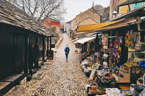 From Sarajevo: Mostar, Blagaj, Waterfalls, Pocitelj & Konjic Tour in English Without Entry Fees