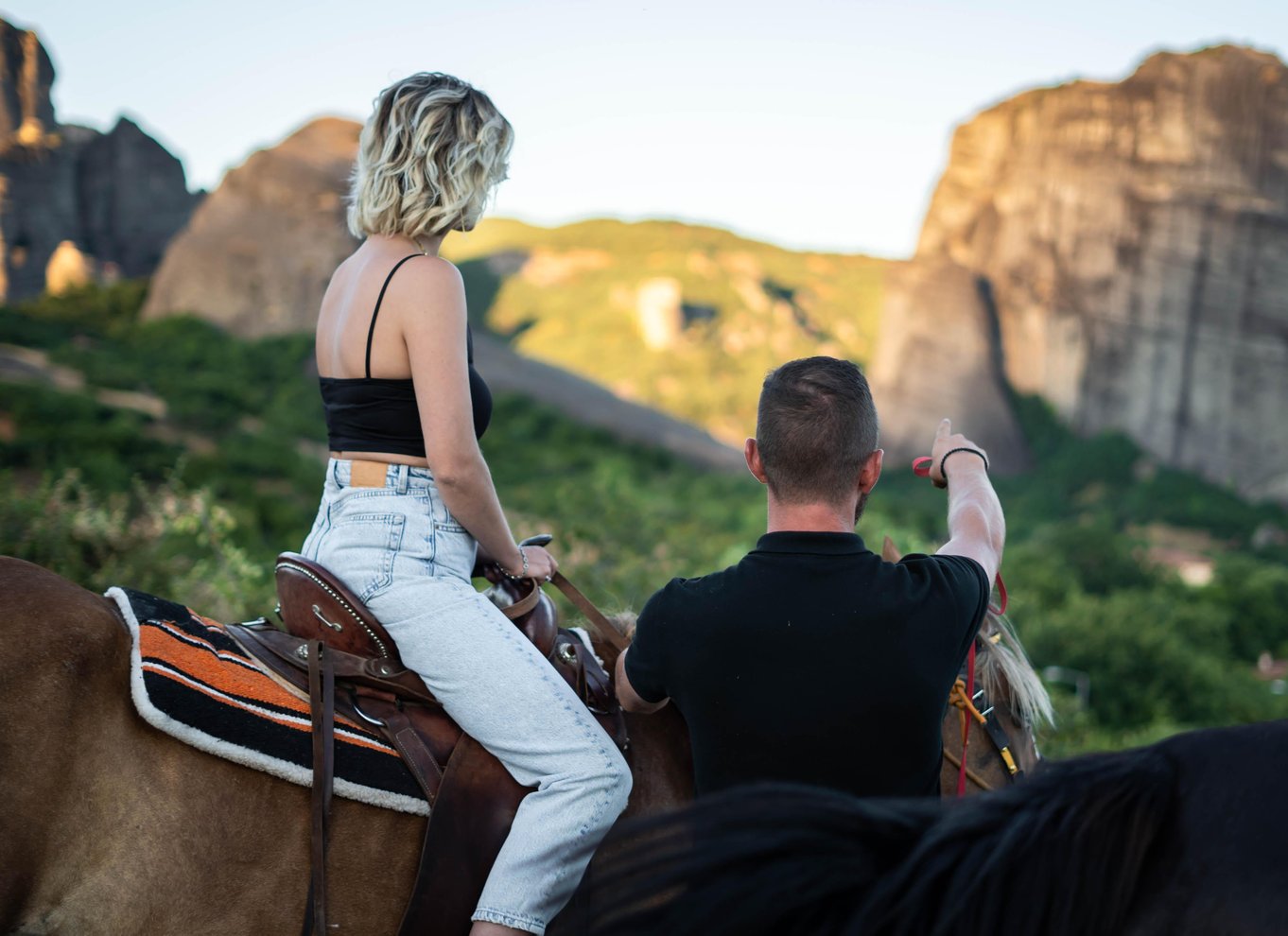 Kastraki: Ridning ved solnedgang i Meteora