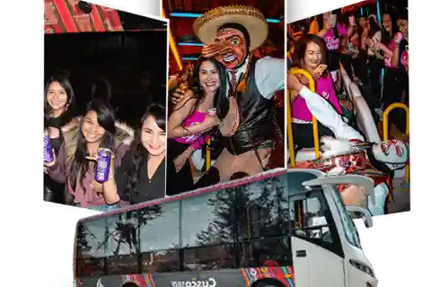 Amusez-vous avec vos amis dans le bus parrandero