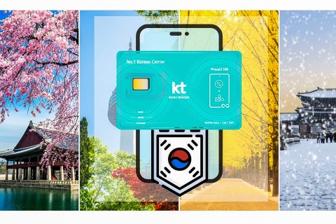 Corée : Carte SIM 4G, données illimitées, appels en option30 jours (720 heures) retrait du forfait SIM à Myeong-dong