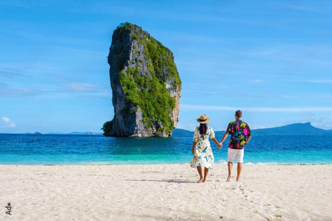 Krabi: 4 öar och grottor båttur med lunch4 öar tur med motorbåt