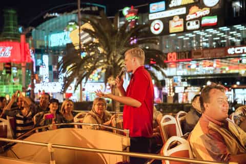 Las Vegas: Open-Top Panoramic Night Tour with Live Guide