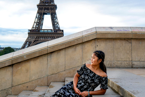 Parijs: Fotoshoot rond Eiffeltoren met 55 bewerkte foto&#039;s