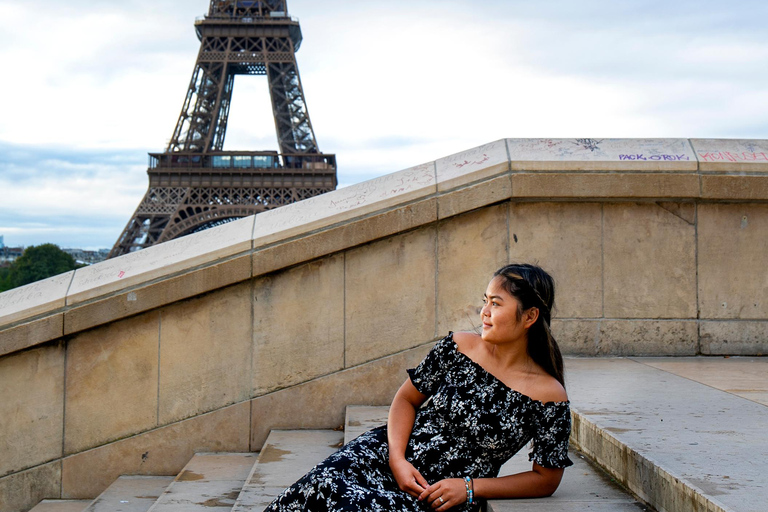 Paris: Fotoshoot runt Eiffeltornet med 55 redigerade bilder