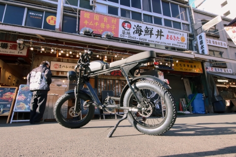 Tokio E-bike verhuur: Laten we genieten als een plaatselijke bewoner!Ebikeverhuur in Tsukiji, Tokio