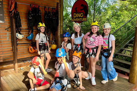 Foz do Iguaçu Tree climbing and zip-lining at Dino Adventure