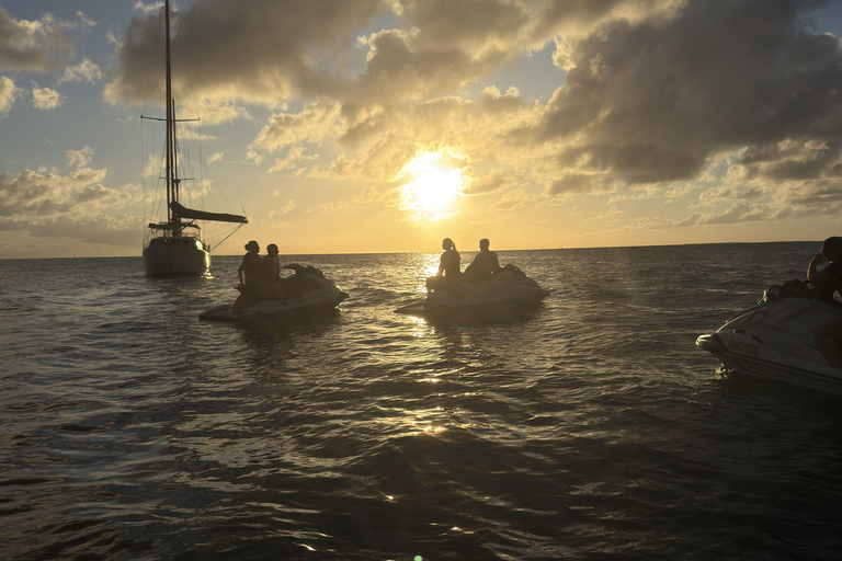 Saint Martin: Sunset Jet Skiing in Happy Bay Saint Martin: Sunset on a Jet Ski in Happy Bay