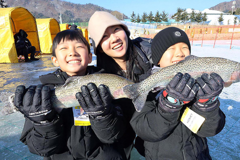 From Seoul: Pyeongchang Trout Festival & Ice Fishing A. Round-Trip Shuttle Bus Only