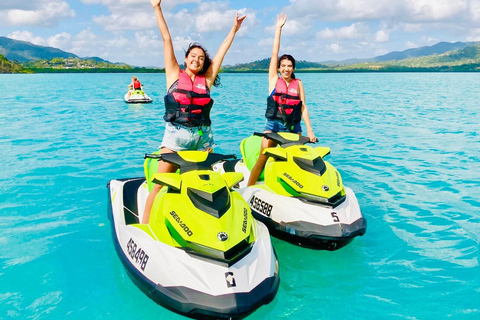 O paraíso de Mnemba; mergulho com jet ski na praia de Kendwa