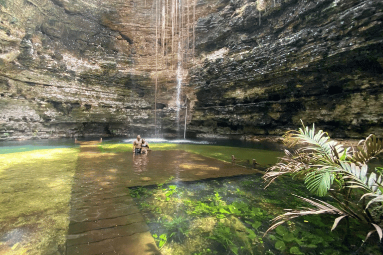 Z Riviera Maya: Wycieczka Ek Balam i Cenote z lunchem i odbioremZ Riviera Maya: Wycieczka, udogodnienia + lunch w pudełku + napoje