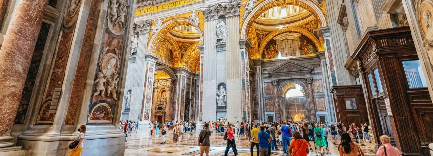 Roma: St. Peters basilika, plass og grotter guidet tur