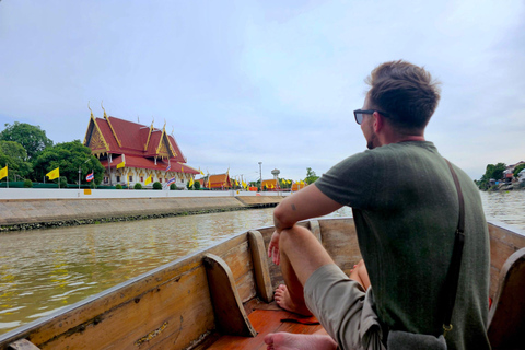 Bangkok : Excursion d&#039;une journée à Ayutthaya avec visite privée à bord d&#039;une longue queue