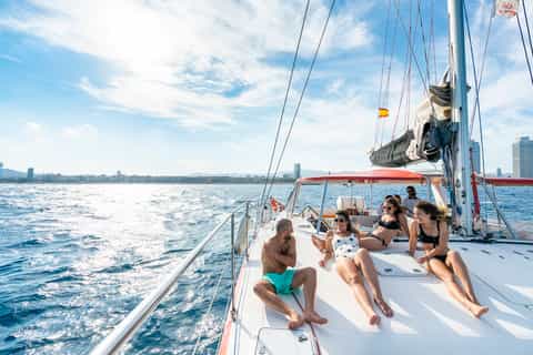 Barcelona: 2-Hour Small-Group Catamaran Cruise with Drink