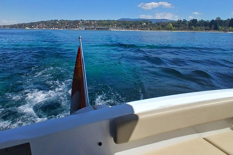 Geneva: Private Boat Cruise with Optional Fondue Private Boat day Lake Geneva (2h)