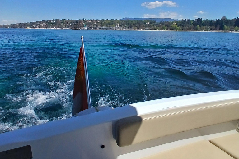 Geneva: Private Boat Cruise with Optional Fondue Private Boat day Lake Geneva (2h)