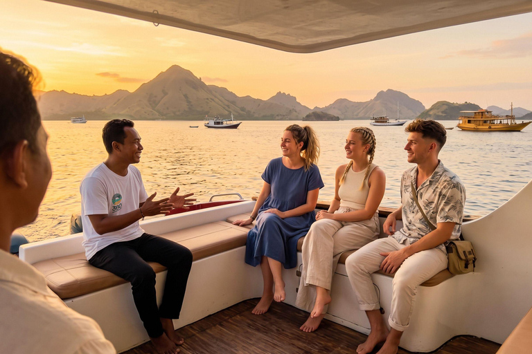 Labuan Bajo: Luxury Sunset Speedboat, Small Group + Snorkel Luxury Sunset Speedboat Tour : Direct Reporting