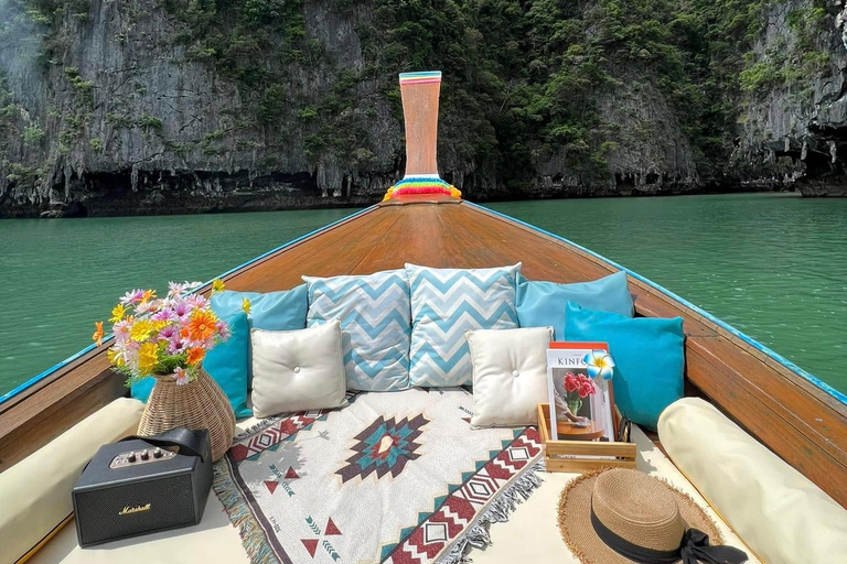 Khao Lak: Private Phang Nga Bay by Luxury Longtail Tour James Bond with Canoe