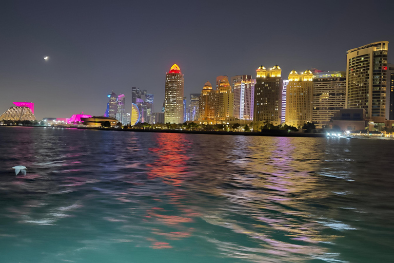 Doha: Traditional Sunset Dhow Cruise with BBQ Buffet onboard Sharing Sunset Dhow Cruise Tour with Transfers & BBQ Buffet