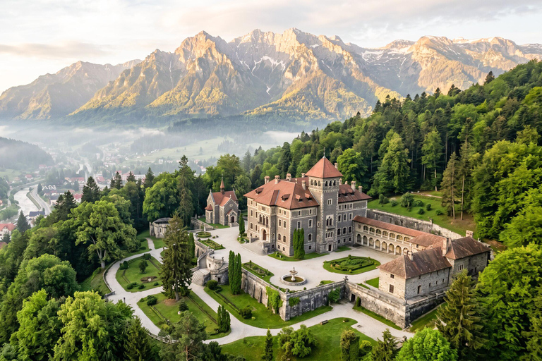 Bucharest : Peles, Bran & Wednesday Castles + Brasov Tour COACH TOUR Audio guide in 24 languages