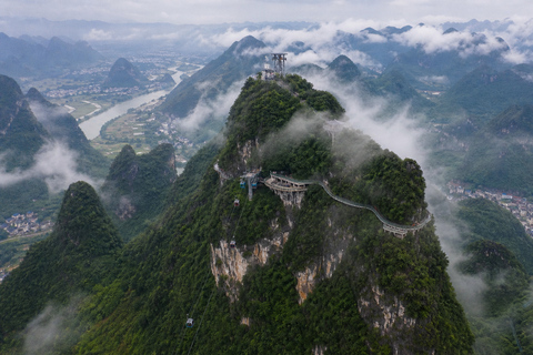 Yangshuo Ticket: Ruyi Peak, Silver Cave, Yulong River & More Li River Bamboo Raft Round Trip with Shuttle