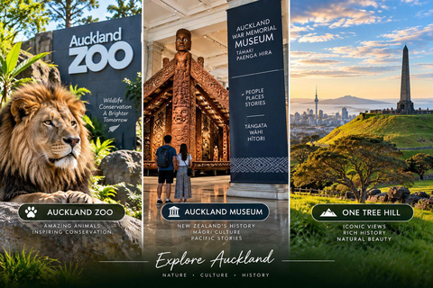 Auckland: Zoo, Museum & One Tree Hill Tour Auckland: Private Zoo, Museum & One Tree Hill Tour