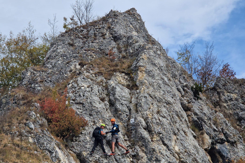 Brașov: Guided Gorge Hike, Caves, and Via Ferrata Adventure Brașov: Guided Hike and Caves