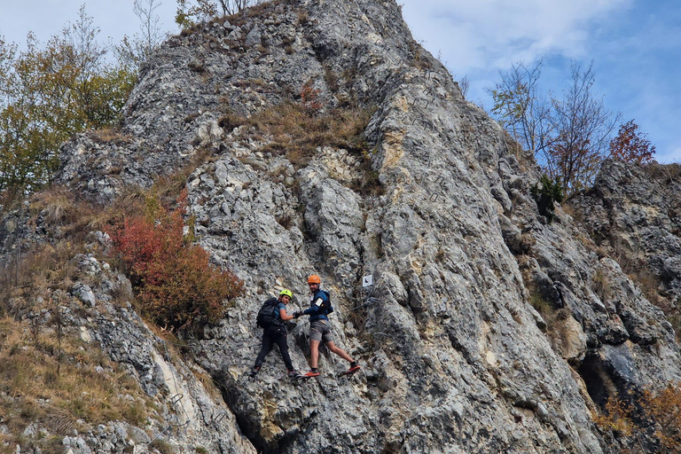 Brașov: Guided Gorge Hike, Caves, and Via Ferrata Adventure Brașov: Guided Hike and Caves