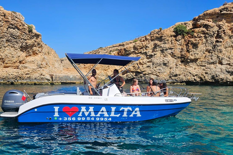 Malta: Passeio de barco privado a Comino e à Lagoa Azul