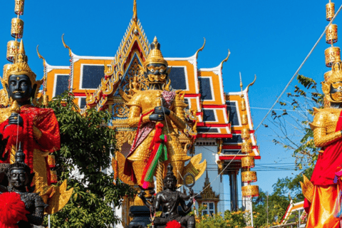 Visite du marché flottant et du marché de Maeklong | Location privée à partir de Bkk12 heures / Van / Marché flottant