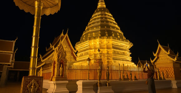 Chiang Mai: Doi Suthep and Wat Umong Enchanting Evening Tour