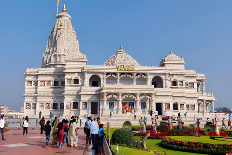 Au départ de Delhi : excursion privée au Taj Mahal, à Mathura et à VrindavanVisite guidée avec prise en charge et guide