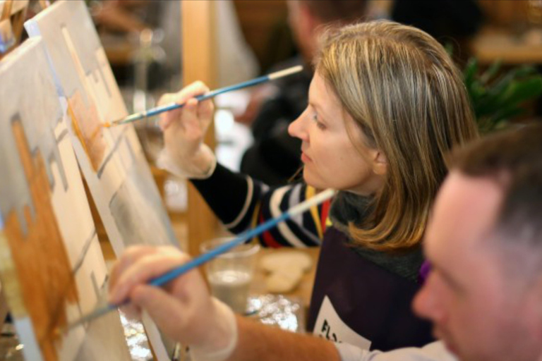 Dresden: Painting experience in the cozy ambience of Café Europa Cafe Europa: art workshop