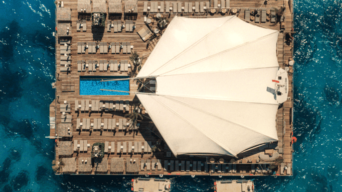 Erlebnis im Noma Island Beach Club mit Bootstransfer