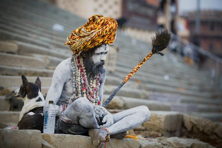 Varanasi: Passeio de cruzeiro guiado ao nascer do sol no rio Ganges e excursão a Sarnath