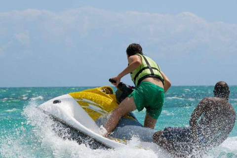 Double Thrill – Jet Car & Jet Ski. Transfer + Drone Option For 2 Participant. 1 hour ride Jetski & 30 Minutes jetcar