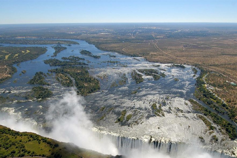 A helicopter flight over the magnificent Victoria Falls