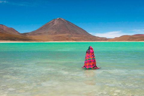 Från Uyuni: Laguna Colorada och Salar de Uyuni 3-dagars + måltiderSpansk rundtur (alternativ 1)