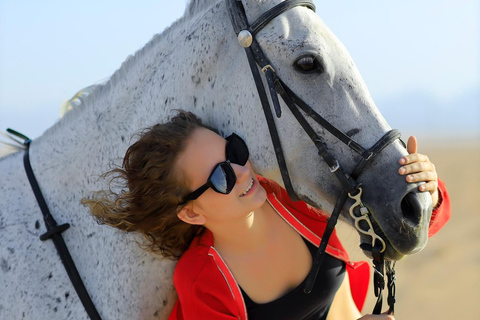 Hurghada: Horse Riding in the Desert & Beach Experience 1 HR Desert Horse Riding Experience without transfer