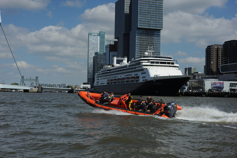 Rotterdam: Crucero turístico en lancha rápida RIBCrucero rápido de 45 minutos por la ciudad